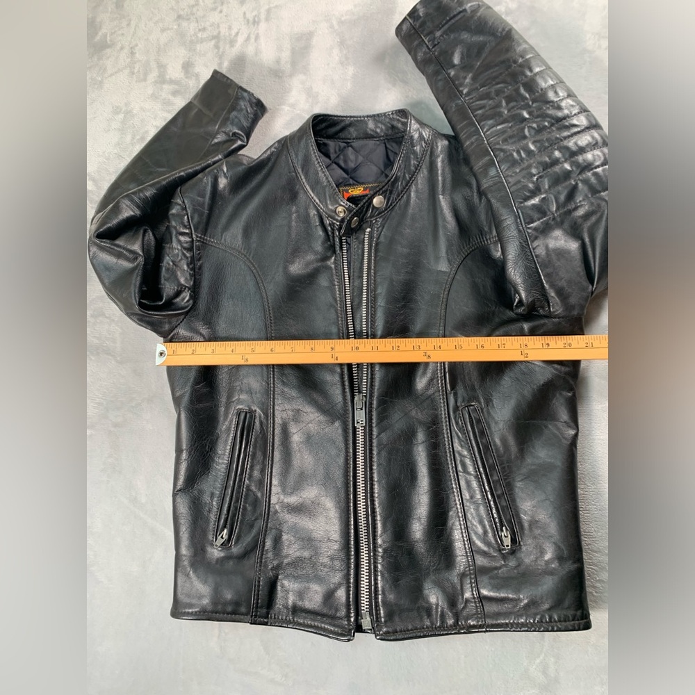 Vintage Bristol Cafe Racer Motorcycle Leather
Black punk - Picture 12 of 14